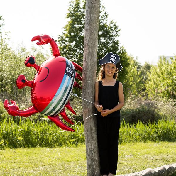 Folieballon Piratkrabbe 90 x 74 cm