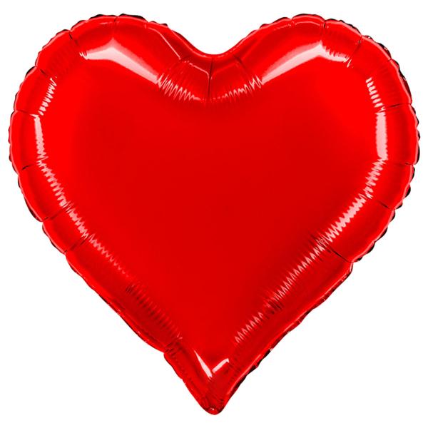 Rødt Hjerte Folieballon