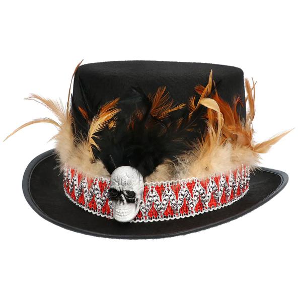Voodoo Høj Hat med Fjer