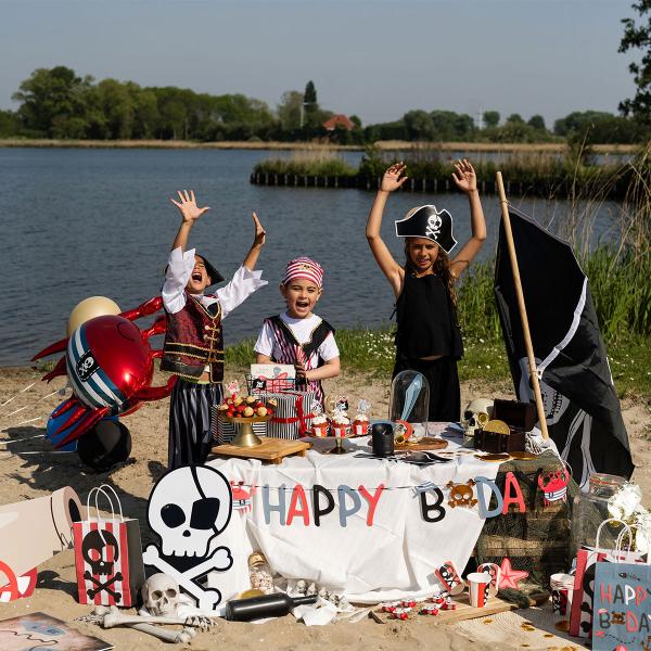 Folieballon Piratkrabbe 90 x 74 cm