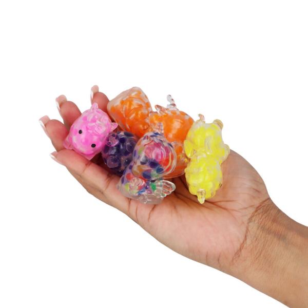 Squishy Enhjørning Legetøj med Perler 5 cm