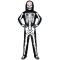 Skeletkostume B&oslash;rn Sort/Hvid