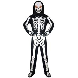 Skeletkostume B&oslash;rn Sort/Hvid
