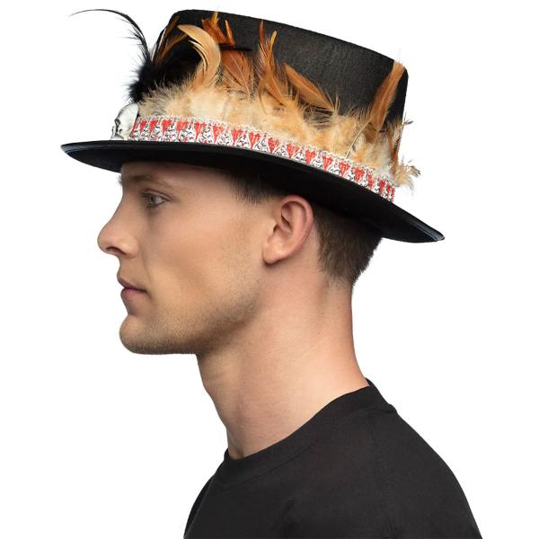 Voodoo Høj Hat med Fjer