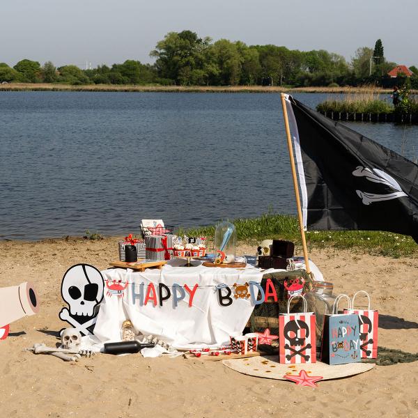 Folieballon Piratkrabbe 90 x 74 cm