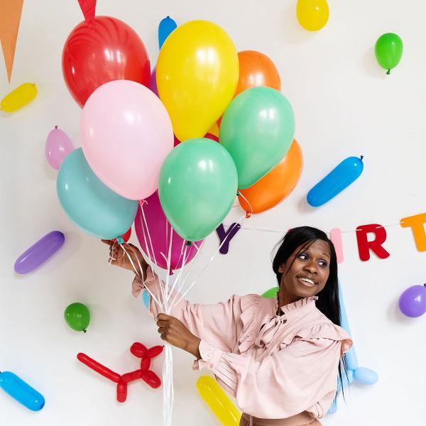 Latexballoner Blandede Farver Mat 21 cm