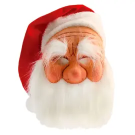 Julemandsmaske med Nissehue og Skæg