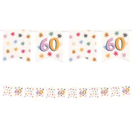 Flagguirlande med Stjerner 60 &aring;r
