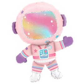 Folieballon Lyserød Astronaut