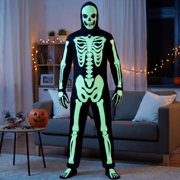 Skeletkostume Selvlysende