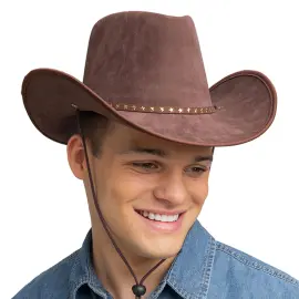 Cowboyhat med Stjerner Brun