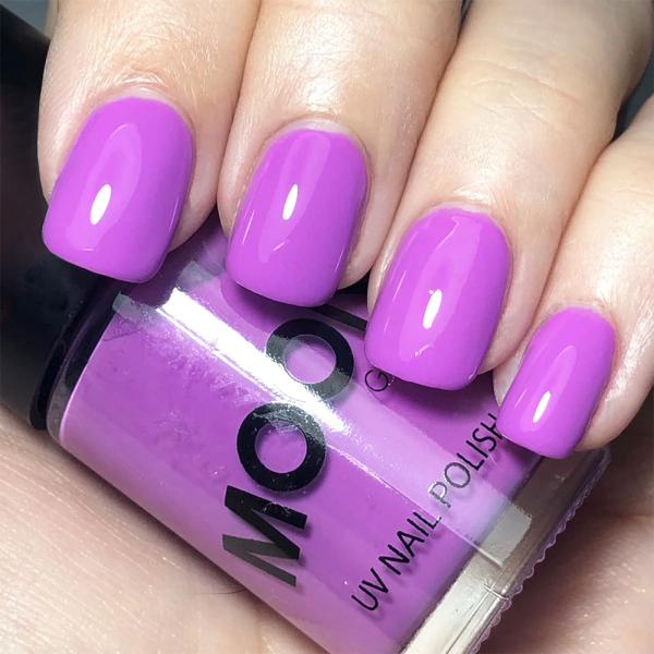 Moon Glow Neon UV Neglelak Pastel Lilla