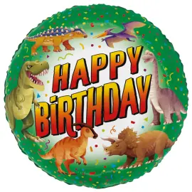 Folieballon Dinosaurer Happy Birthday