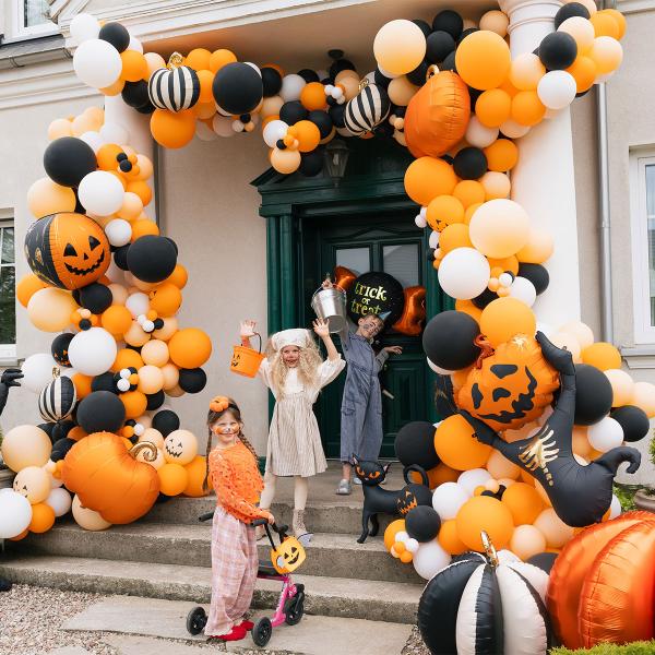 Folieballon Fugleskræmsel Sort/Orange