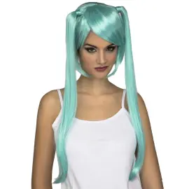 Cosplay Anime Paryk med Kvaster Bl&aring;