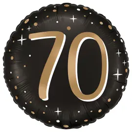 Rund Folieballon Stjerner 70 &aring;r