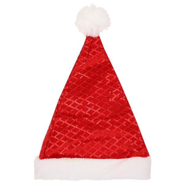 Nissehue Rød med Pailletter