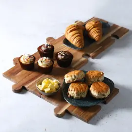 Serveringsbræt Træpuslespil 4-pak