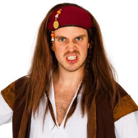 Piratparyk med Bandana Brun/R&oslash;d