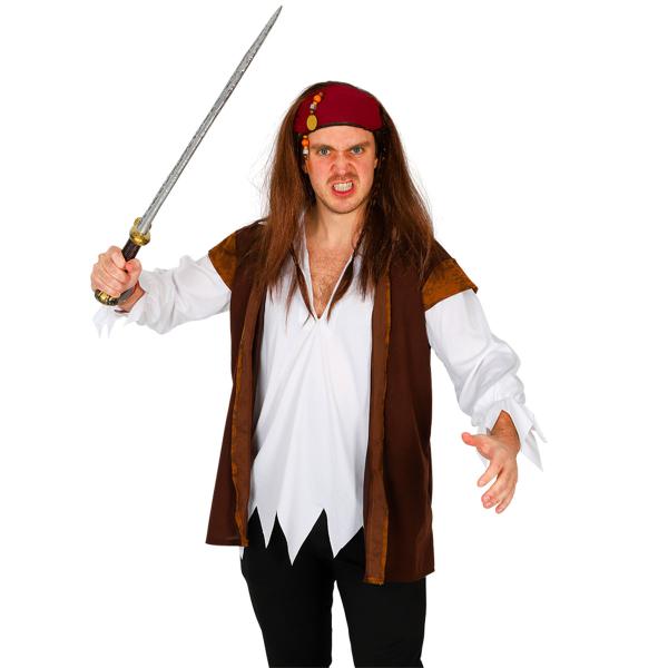 Piratparyk med Bandana Brun/Rød