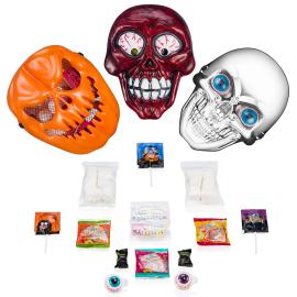 Skeletmaske med Slik 175g