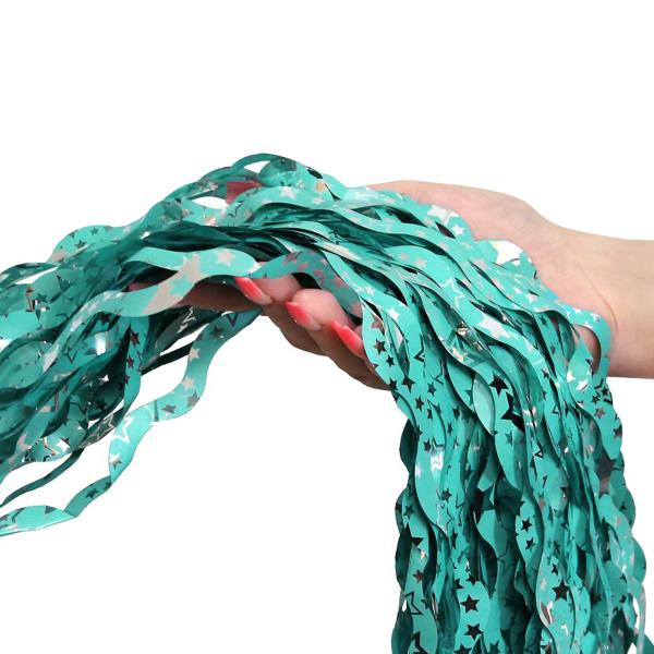 Turkis Dørforhæng Swirls med Stjerner