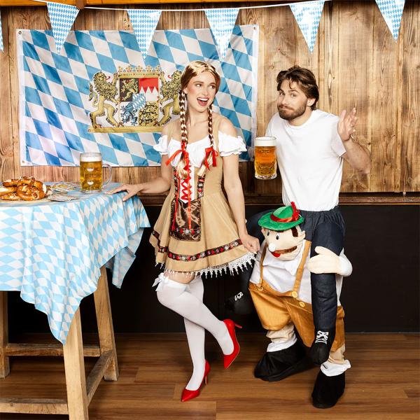 Glasbrikker Beer Party Blå/Hvid
