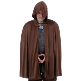 Historisk Kappe med Hætte Brun