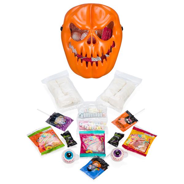 Skeletmaske med Slik 175g