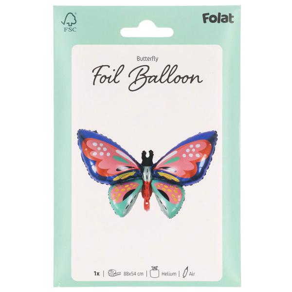 Folieballon Flerfarvet Sommerfugl
