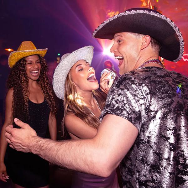 Cowboyhat Glitrende Sølv