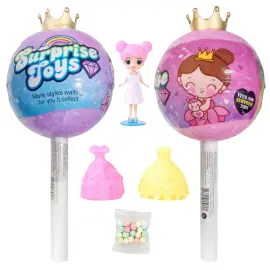 Stor Prinsesseslikkepinde med Overraskelsesleget&oslash;j og Slik