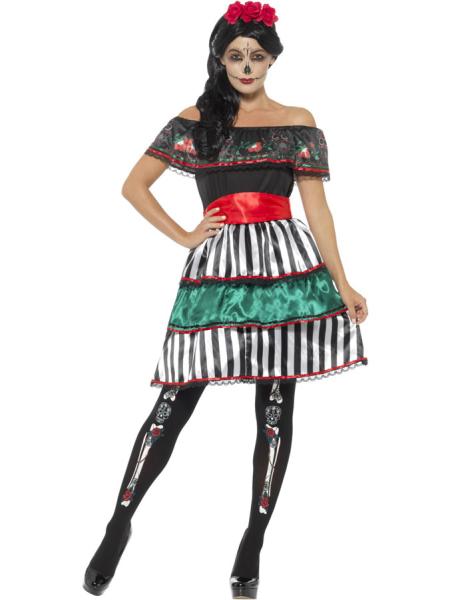 Day of the Dead Kjole Senorita Kostume