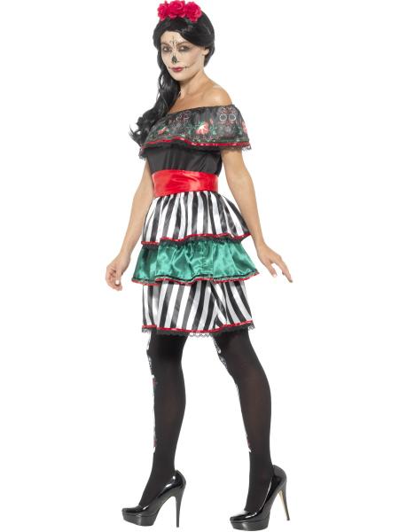 Day of the Dead Kjole Senorita Kostume