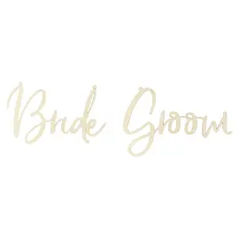 Træskilte Bride og Groom
