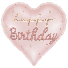 Folieballon Hjerte Happy Birthday