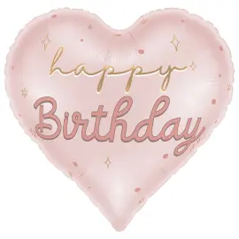 Folieballon Hjerte Happy Birthday