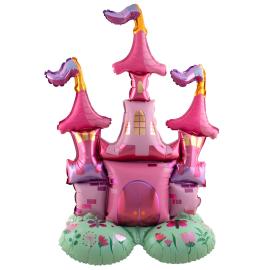 Folieballon Prinsesseslot St&aring;ende 65 x 90 cm