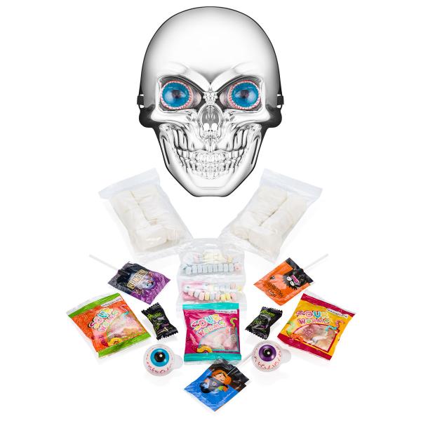Skeletmaske med Slik 175g