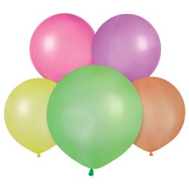UV Latexballoner Blandede Farver 48 cm