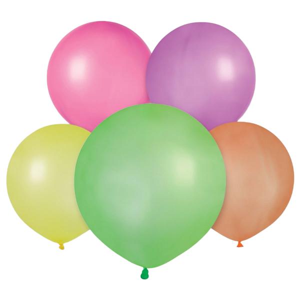 UV Latexballoner Blandede Farver 48 cm