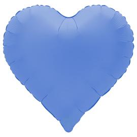 Folieballon Hjerte Lotus Blue Mat