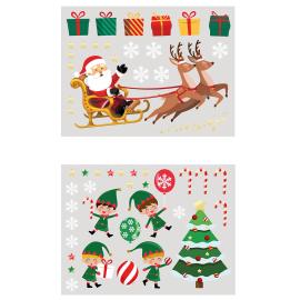 Jul Vinduesklisterm&aelig;rker Julemanden og Nisser