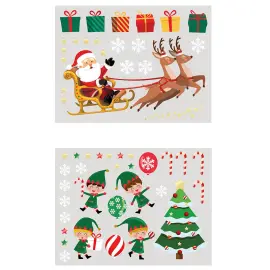 Jul Vinduesklisterm&aelig;rker Julemanden og Nisser