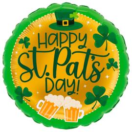 Rund Folieballon Happy St. Pat's Day!