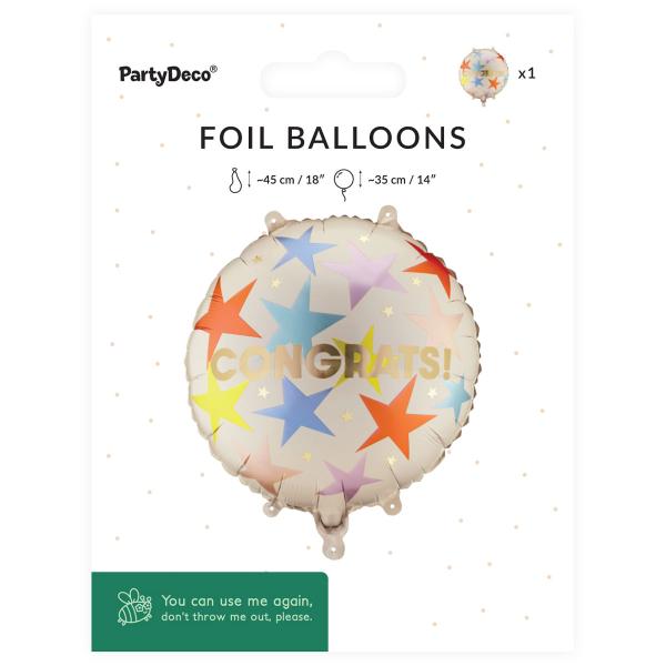 Rund Folieballon Congrats 35 cm
