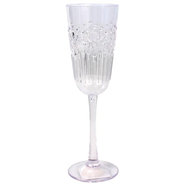 Champagneglas med Blomstermønster Gennemsigtig