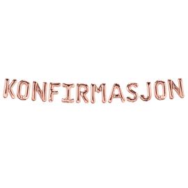 Ballonguirlande Konfirmasjon Ros&eacute;guld
