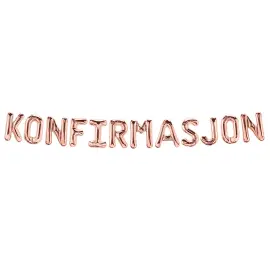 Ballonguirlande Konfirmasjon Ros&eacute;guld