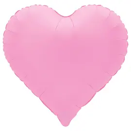 Folieballon Hjerte Sakura Pink Mat